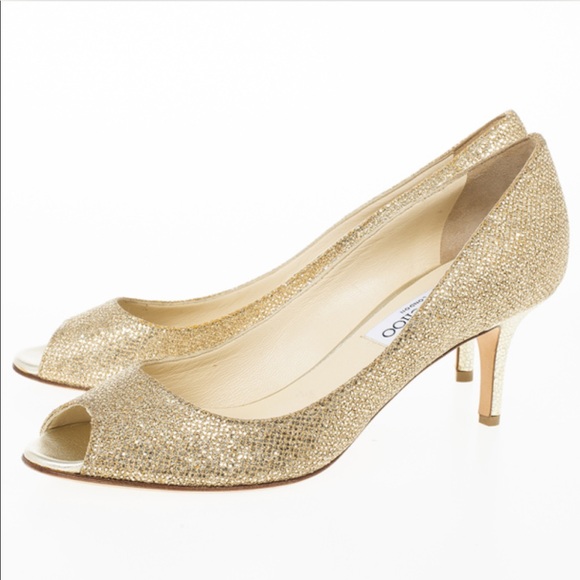 Jimmy Choo Shoes - Gold Jimmy Choo “Isabel” pump